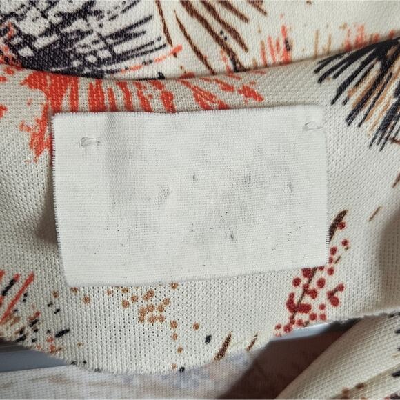 VTG Abstract Fireworks Dandelion Print Volup Long Sleeve Midi Dress, sz Large - Picture 6 of 7